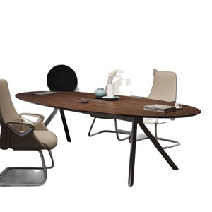 Table de conférence Li Shuo HYZ-BF02, table de réunion de bureau moderne avec boîte d'alimentation multimédia - Product Image 3