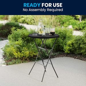 Trọng Lượng Nhẹ Mạnh Mẽ HDPE Chất Liệu Dia 80Cm Chiều Cao 110Cm Gấp Vòng Bistro Bàn Cao Cho Ăn Uống Quán Cà Phê Nhà Thanh - Product Image 6