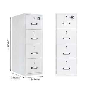Archivador Metálico Vertical Ignífugo de 4 Cajones, Resistente al Fuego Durante 1/2 Hora, Archivador de Acero para Oficina - Product Image 4