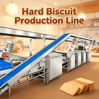 Biscuitvormende machine, harde biscuit baklijn, geëmbosseerde cracker productielijn, voedselveilige 304 roestvrijstalen uitvoering