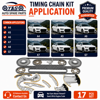 Novo Kit de Reparo Automotivo Ys com Conjunto de Corrente de Sincronismo em Aço Liga de 17 Peças, Compatível com Motores Diesel 2.7L/3.0L BSG/BNG/BUN/BKS 2002-2010