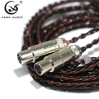 Câble HIFI XSSH YIVO 6,35 mm vers 2 Mini XLR, connecteur en argent pur, adaptateur stéréo auxiliaire, OD3,8MM, fil audio pour écouteurs DIY