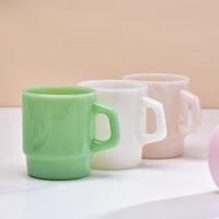 Kreative Retro Haushalts glas becher Bunte Wasser becher Milch Jade Boro silikat glas Kaffeetasse Klassisches Design Glas Kaffeetasse