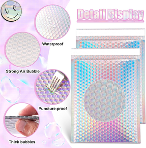 Sobre de Correo Acolchado Metálico Color Oro Rosa con Logotipo Personalizado, Impresión Offset, Impermeable y Ecológico para Logística - Product Image 2