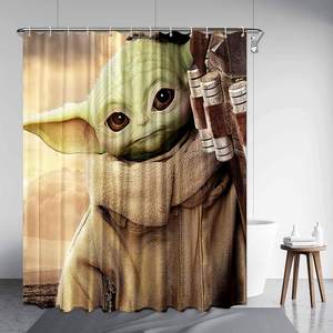Offre Spéciale conception <span class=keywords><strong>Yoda</strong></span> bébé rideau de douche étanche Polyester imprimé salle de bain rideau de douche personnalisé - Product Image 2