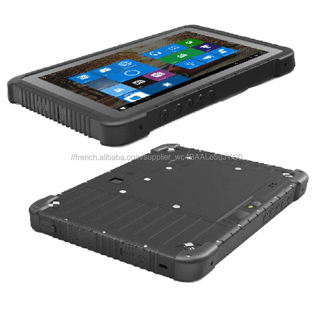 Intel 2.6GHz 10.1inch 4 + 128G Windows10 Ordinateur portable durci Tablette durci avec scanner de code à barres Scanner d'amarra