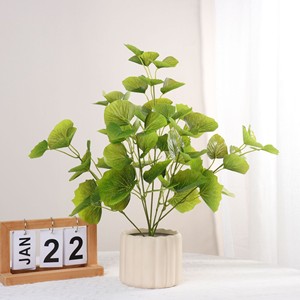 Plante artificielle de lierre vert en pot, petit bouquet, décoration intérieure, matériau PVC/PU - Product Image 2