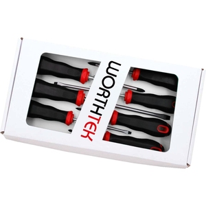 Destornillador Worthtek WG34 de Acero Inoxidable, Caja de Herramientas Mecánicas, Punta Plana, Tipo Manual, Personalización OEM Disponible, Taiwán - Product Image 1