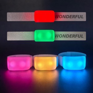 Pulsera LED de Nylon con Correa Mágica, Logotipo Personalizado, Control Remoto Inalámbrico DMX, 15 Colores, Pulsera Luminosa para Conciertos, Regalos y <span class=keywords><strong>Eventos</strong></span> - Product Image 4