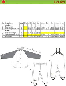 Traje Impermeable Reflectante Ligero de Alta Calidad para Niños y Bebés Unisex <span class=keywords><strong>CeLaVi</strong></span>, Traje de Lluvia de Dos Piezas para Senderismo al Aire Libre - Product Image 4