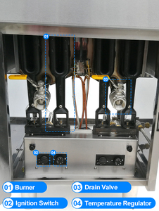 <span class=keywords><strong>Friteuse</strong></span> à <span class=keywords><strong>gaz</strong></span> commerciale haute performance, autonome, pour poulet et frites, avec brûleur puissant et pièces amovibles - Product Image 3