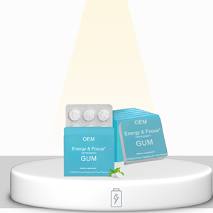 Tablet bebas gula OEM/ODM l-theanine Energy kafein <span class=keywords><strong>Gum</strong></span> Focus dan Energy <span class=keywords><strong>Gum</strong></span> - Product Image 1