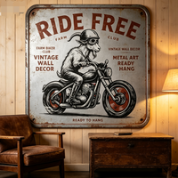 Décoration murale vintage en fer pour moto - Impression Chevalier squelette, forme rectangulaire, citation inspirante pour garage, bar, ou cadeaux pour homme