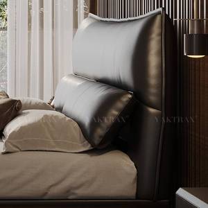 Letto Flottante Multifunzionale in Pelle Italiana, Letto King Size Imbottito per Camera da Letto, Produzione OEM Personalizzata di Foshan - Product Image 3