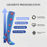 Chaussettes de compression montantes en nylon personnalisables avec logo, tendance 2026, pour hommes et femmes, course et sport, 15-20mmHg 20-30mmHg