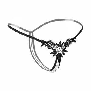 Hot Sexy Panty Mujer con Sexy Entrepierna Abierta Bragas G-String Perla Masaje Tentación Abierta Tanga <span class=keywords><strong>de</strong></span> Encaje Tangas para Mujeres - Product Image 2