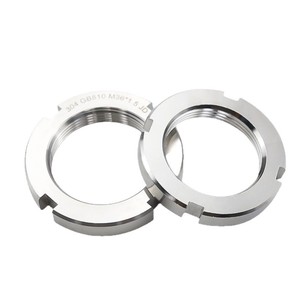 304 Stainless Steel Slotted Round Nuts M36x1.5 Gb810 Industrial Grade Bearing Locking Nuts For Communication Equipment - Product Image 1
