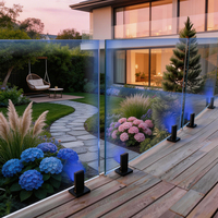 Rampe en acier inoxydable pour balcon en verre extérieur, terrasse, patio, clôture en verre de piscine, pince de fixation, main courante d'escalier, rampe d'escalier en verre