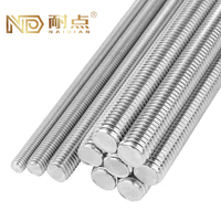 Hot Dipped Galvanized Zinc Plated Carbon Steel Flat Head Threaded Stud Rod Class 4.8/6.8 Unef Thread M12-M30 80mm-3000mm Naidian