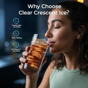 Euhomy <b>Ice</b> <b>Maker</b> 35lbs 24h Auto Clean Timer Portable Countertop for Party Crescent <b>Ice</b> <b>Maker</b> 35lbs/24h <b>Ice</b> <b>Maker</b> 16pcs in 12mins - Product Image 3