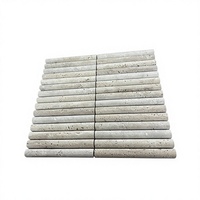 Dalles de marbre naturel avec trous, texture rugueuse, antidérapantes, pour revêtement de sol de piscine, dalle de marbre pour zone humide, carrelage de sol de salle de bain