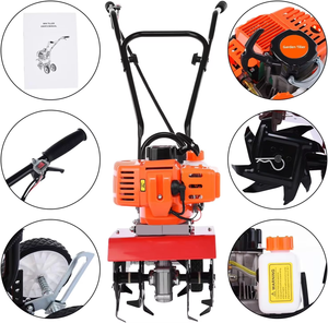 52cc 2 temps alimenté au gaz cultivateur agricole herbe tracteur motoculteur acier réglable dents rotatives hauteur creuser élimination des mauvaises herbes - Product Image 5