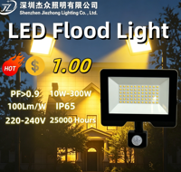 Projecteur LED Extérieur Étanche IP65 à Prix Abordable, Vente Chaude, 10W 20W 30W 50W 100W 200W 300W, Certifié CE