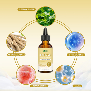 Gouttes liquides de haute qualité pour le sommeil, extrait d'ashwagandha et extrait de mélisse, gouttes liquides de magnésium pour la concentration et l'attention - Product Image 6