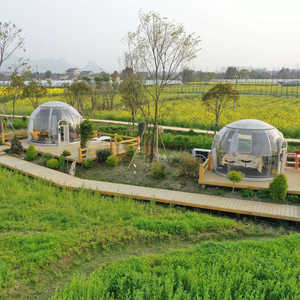 Tente Igloo Transparente en Polycarbonate pour Glamping Extérieur, Dôme Géodésique Robuste pour Hôtel - Product Image 3
