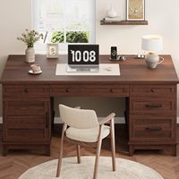 Lampe de bureau en bois de noyer, durable, luxueuse, haut de gamme, style simple et moderne, amovible, installable, saine, pour usage commercial et bureau