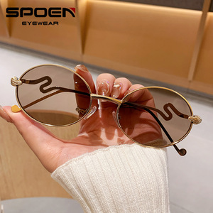 SPOEN Gafas de sol redondas para mujer con montura completa UV400 estilo retro protección solar - Product Image 1
