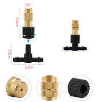 Micro-asperseurs de jardin réglables, tuyau PVC 4/7, système de brumisation extérieur, système d'irrigation de jardin, arrosage, atomiseur en laiton 1/4''