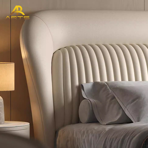 Lit Capitonnage Cuir de Haute Qualité Style Villa Moderne avec Rangement Latéral Gauche pour Chambre à Coucher Douillette Maison et Hôtel Disponible en Tailles <span class=keywords><strong>King</strong></span> et Queen - Product Image 4