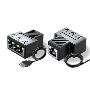 Заводской сетевой разветвитель <span class=keywords><strong>RJ45</strong></span>: 1 порт Ethernet на 3 порта, коннектор <span class=keywords><strong>RJ45</strong></span> (1 гнездо на 3 гнезда) с кабелем питания USB - Product Image 1