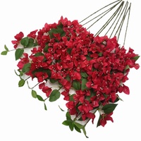 Soie Bougainvillier Glabra Artificielle Escalade Conception Fleur Branche pour la Fête des Mères Noël Saint Valentin Décoratif Faux