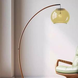 โคมไฟตั้งพื้นทรงโค้งสีเขียวสไตล์วบิซาบิ ดีไซน์เรโทร แสงไฟสไตล์มิดเซ็นจูรี่โมเดิร์น เหมาะสำหรับโซฟา สร้างบรรยากาศวินเทจ - Product Image 3