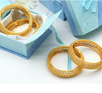 Bracelets de luxe éthiopiens, africains, brésiliens, plaqués or 24 carats, pour mariage, fête, cadeau, bracelet de mariée de Dubaï pour femmes
