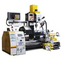 Tour à métaux horizontal certifié CE, machine de fraisage et de perçage, mini-tour manuelle légère, moteur 550W, vitesse variable