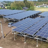 SOEASY N-Solar Supports de panneaux solaires en aluminium 6005-T5/T6 à montage au sol, fondation en béton, inclinaison de 45°, résistance au vent de 42 m/s pour