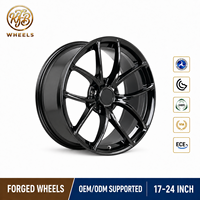 KFB Yolcu Araba Jantları Parlak Siyah Kaplama 17-24 İnç 5x114.3 5x120 Chevrolet Camaro SS Dodge Charger SRT Dövme Alaşım Jantlar