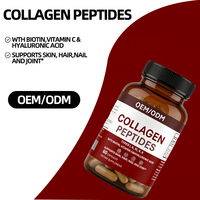 Capsules de peptides de collagène (types I, II, III, V, X) avec biotine, vitamine C et acide hyaluronique - Soutien de la peau, des cheveux, des ongles et des articulations - OEM/ODM