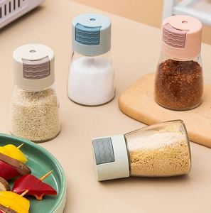 Hot Selling Press Type Control Quantitative Tank Kitchen Glass <b>Bottle</b> Salt Pepper Seasoning Jar Spice <b>Shaker</b> - Product Image 5