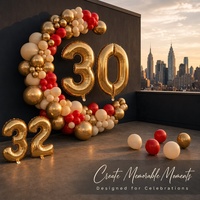 50 ballons chiffres en aluminium de 16 pouces pour Noël, Halloween, mariage, anniversaire, Nouvel An, fêtes, décorations et fournitures de fête, Globos
