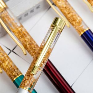 Custom Logo Business Office Metal 1.0Mm Fancy Promotional Gift <b>Gold</b> Foil Ballpoint <b>Pen</b> - Product Image 3