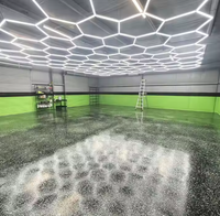 Éclairage d'atelier LED moderne portable à haute luminosité, indice de protection IP54, design hexagonal en nid d'abeille, facile à installer, étanche