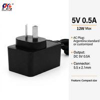 Source d'alimentation fiable 5 volts 0,5 ampère 2,5 W, alimentation standard argentine 3V 5V 6V 9V 12V 15V 24V 1A 1,5A 2A 2,4A 3A, adaptateur AC/DC