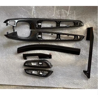 Moulures intérieures en véritable fibre de carbone, garniture de console centrale, panneau de seuil de porte pour BMW Série 3 E46 98~05, remplacement du tableau de bord, 2 portes