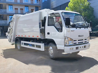 Nouveau camion compacteur d'ordures Isuzu 6-7 CBM à chargement arrière, moteur diesel Euro 6, empattement 3360 mm, boîte de vitesses 4x2, usage municipal