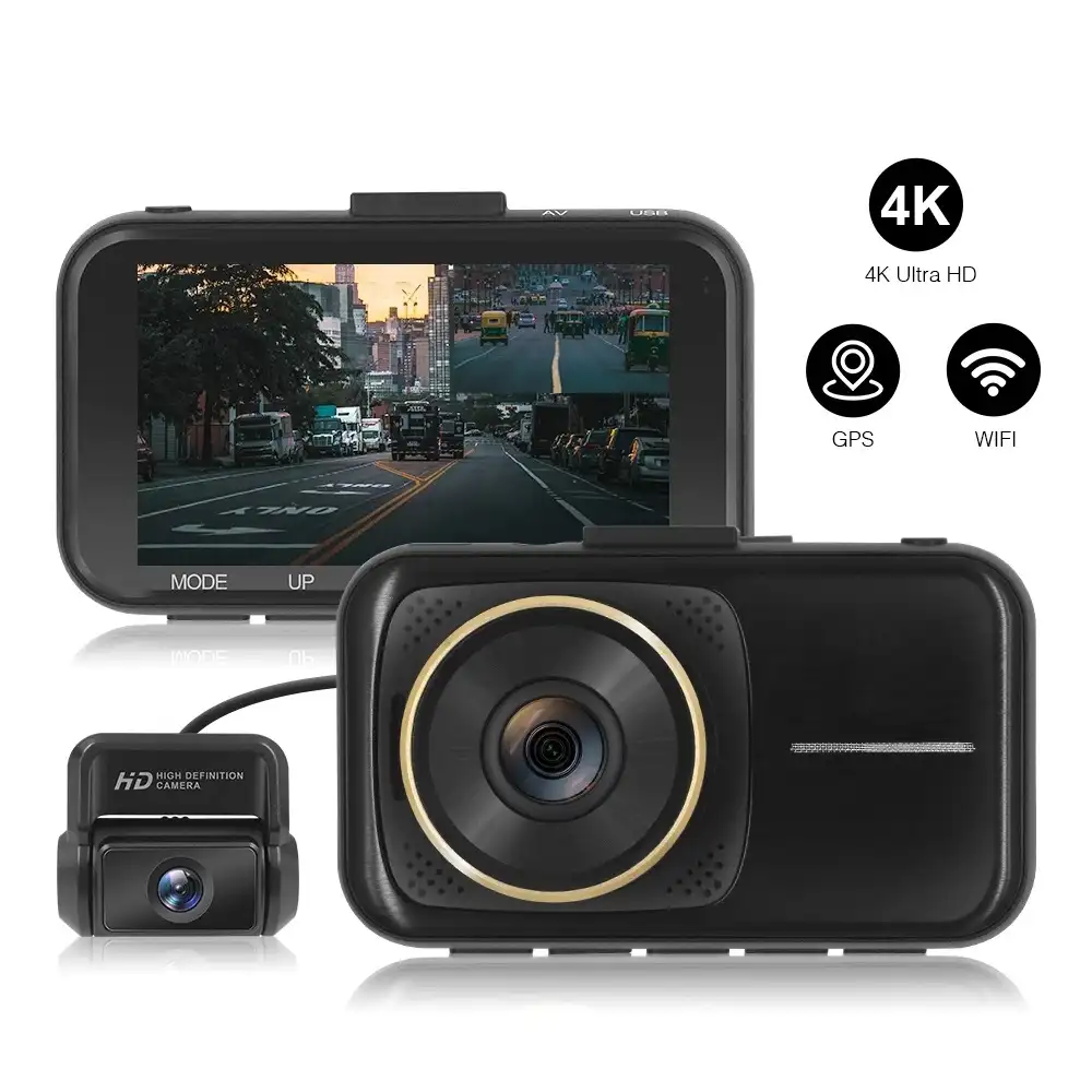 4K Dash Cam Gesture Photo WiFi Car Camera Dashcam 3840*2160P 30FPS Ultra HD DVR Video Recorder GPS Tracker Dashcam