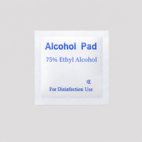 Lingettes à l'alcool éthylique à 75 %, usage unique, stériles, emballées individuellement pour les soins personnels, 3x6 cm, 100 pièces